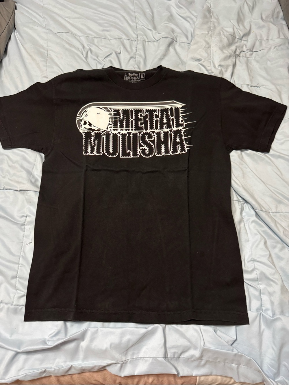 Metal Mulisha Black Tee with White Skull Logo